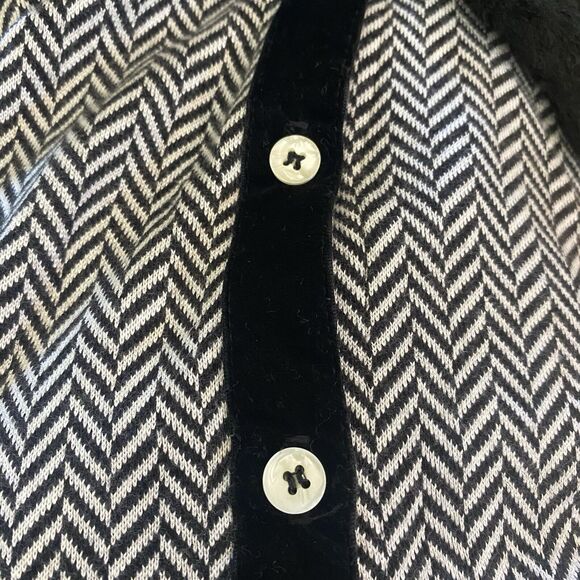 NEIMAN MARCUS VTG XL Faux Fur Trim Button Up Cardigan Shacket Houndstooth Retro - Picture 16 of 16